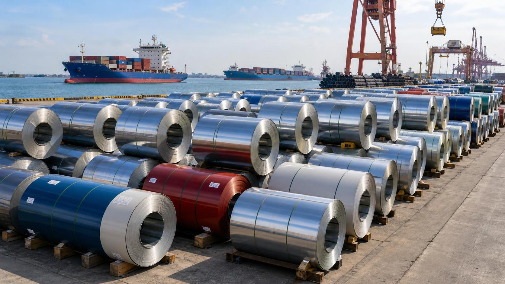 Shandong Xintongda Shipped Large Batch Galvanized & Color Coated Steel Coils to Southeast Asian Infrastructure Projects