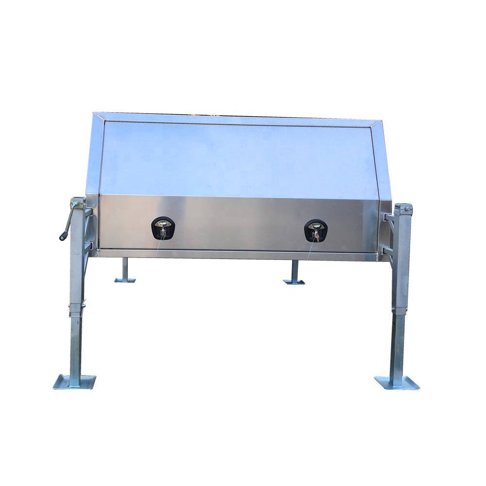 Waterproof aluminum pickup canopy with lifting holes and whale tail handle lock