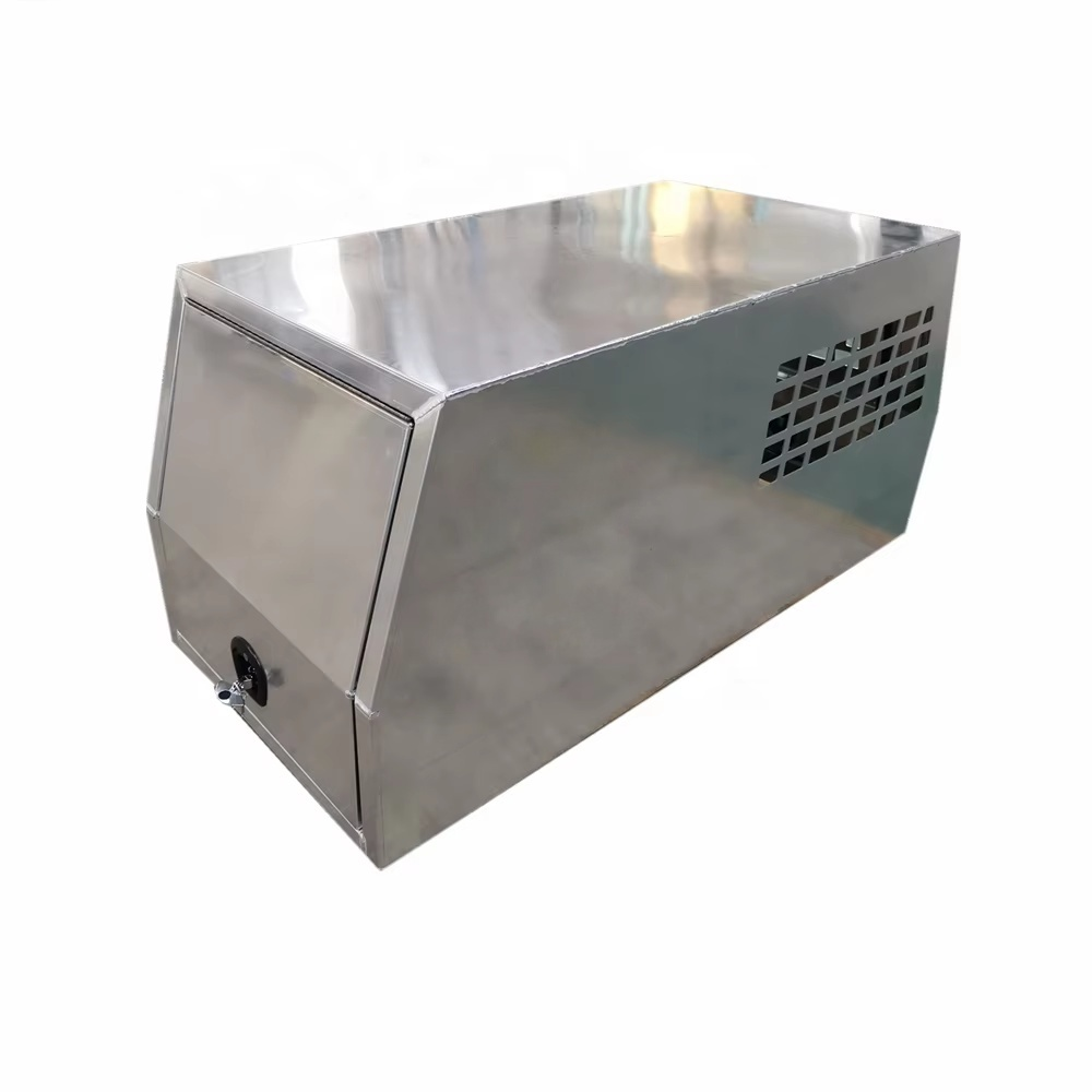Customized aluminum transport dog box truck with whale tail handle lock and window