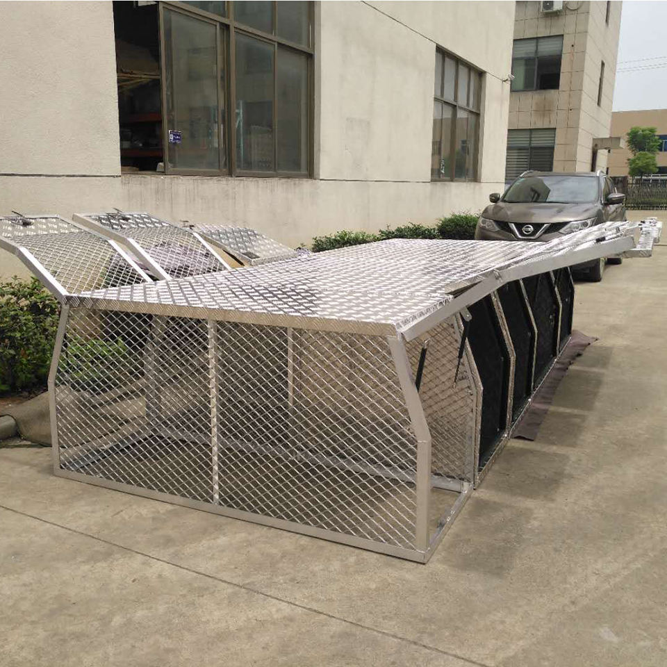 Waterproof aluminum alloy fully open storage vehicle toolbox with shelf, used for towing BH-X1485382NQ