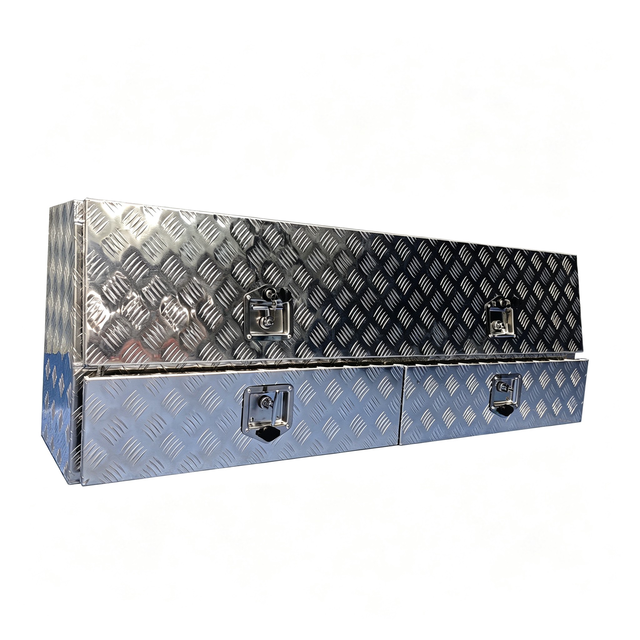 Heavy-duty aluminum under-base toolbox