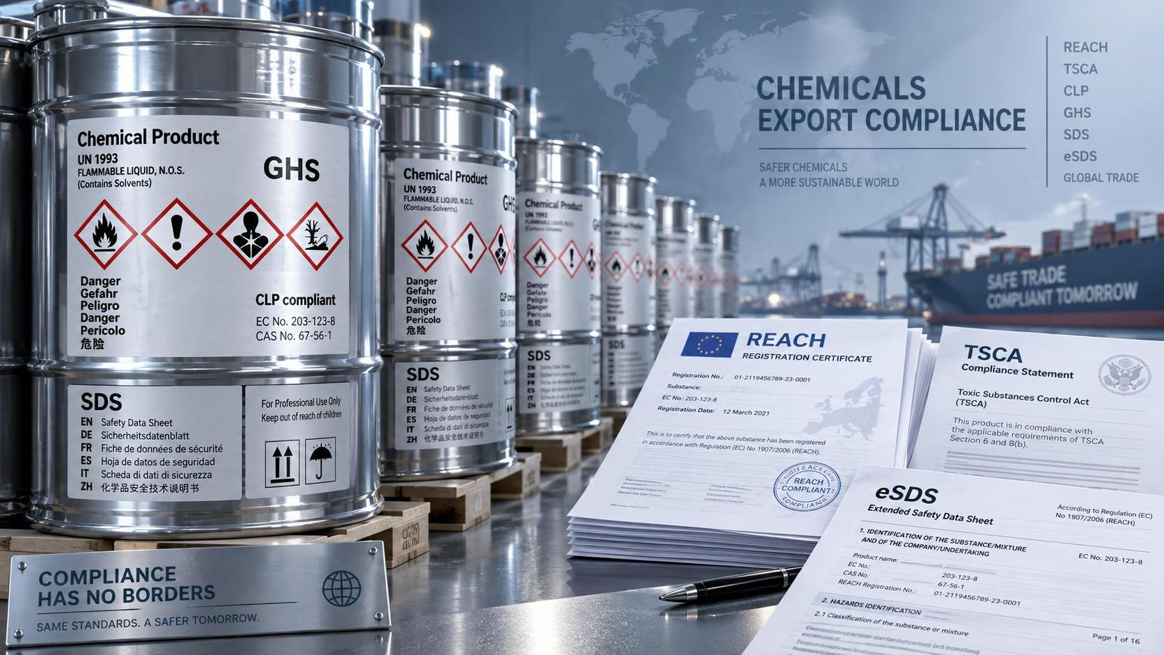 What happens if chemical regulatory compliance is overlooked during export?