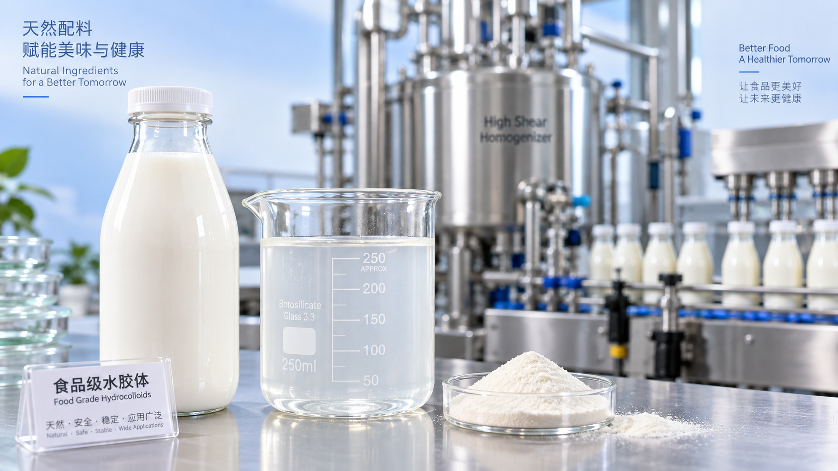 How food hydrocolloids prevent whey separation in dairy drinks