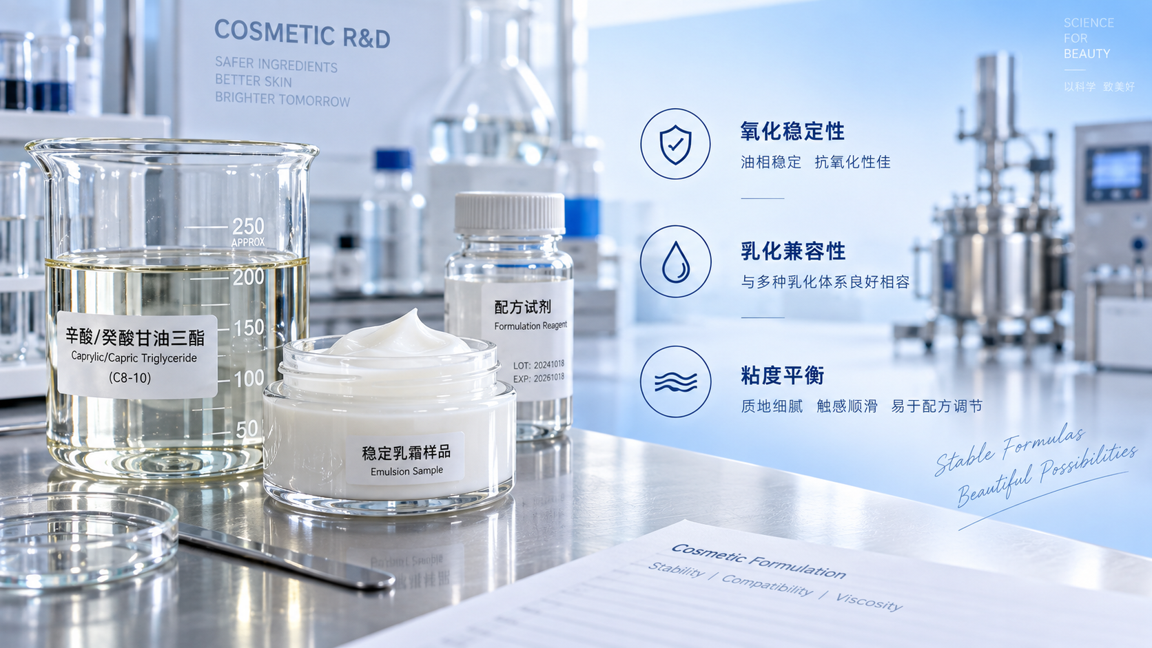 How caprylic/capric triglyceride affects cosmetic formula stability