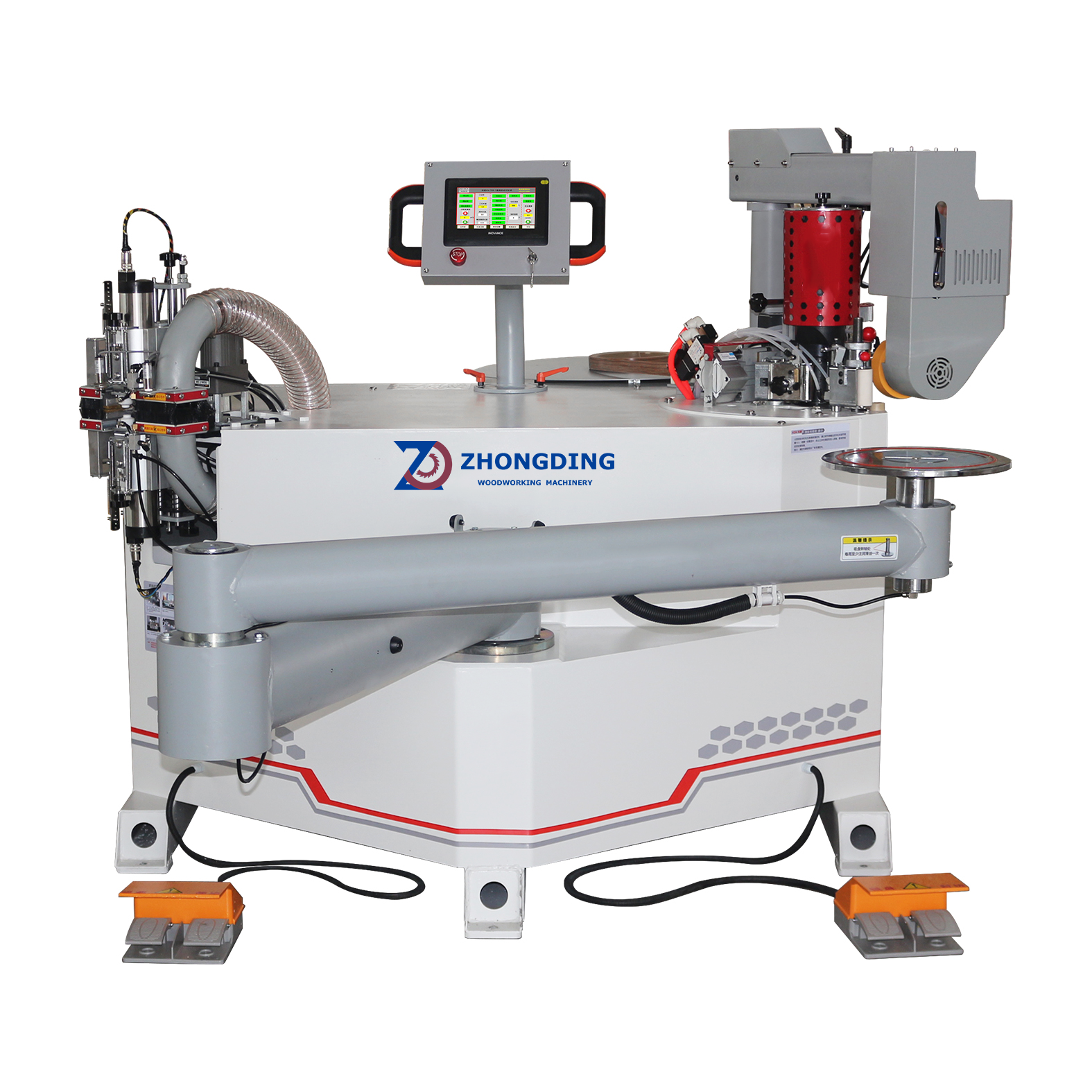Machine de plaquage de chants courbes