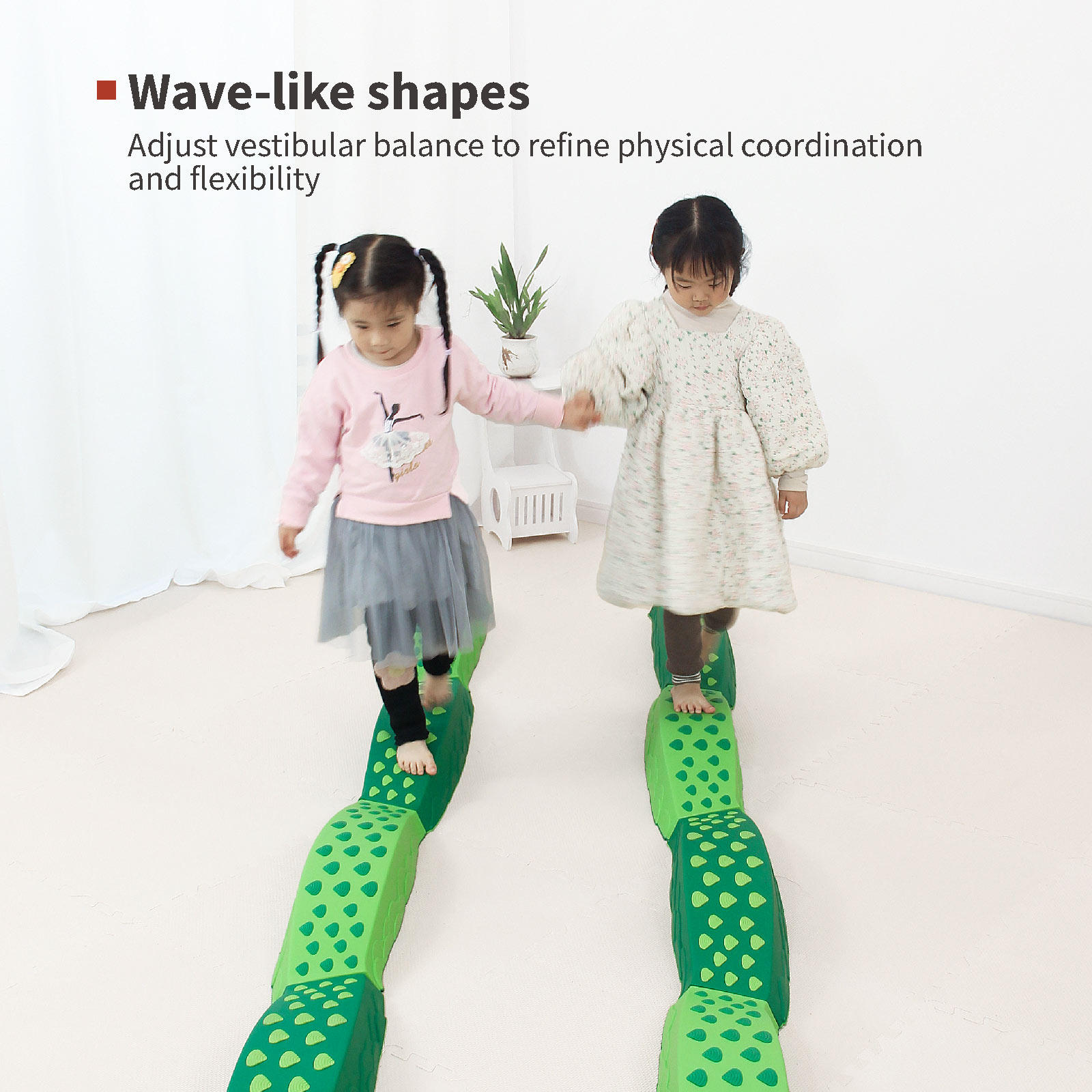 BAONILE Wavy Tactile Path | Sensory Balance Path for Preschool & Occupational Therapy