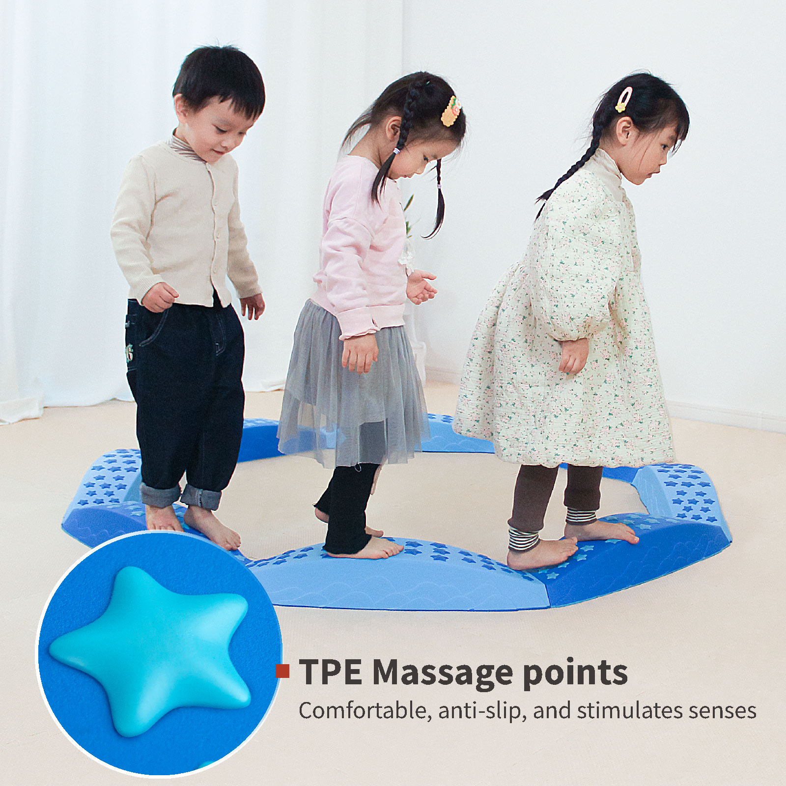 BAONILE Wavy Tactile Path | Sensory Balance Path for Preschool & Occupational Therapy