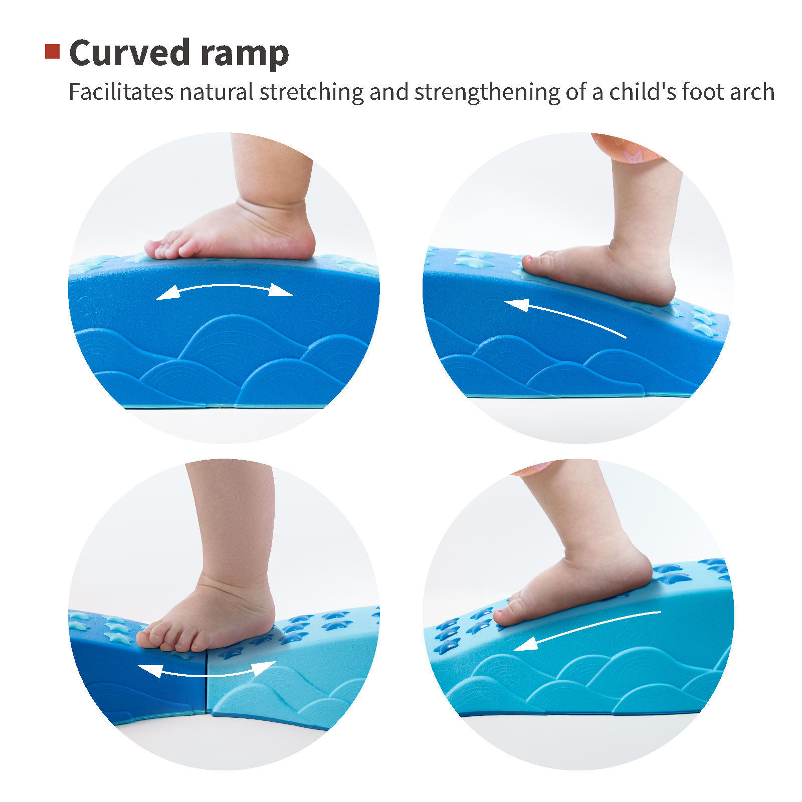 BAONILE Wavy Tactile Path | Sensory Balance Path for Preschool & Occupational Therapy