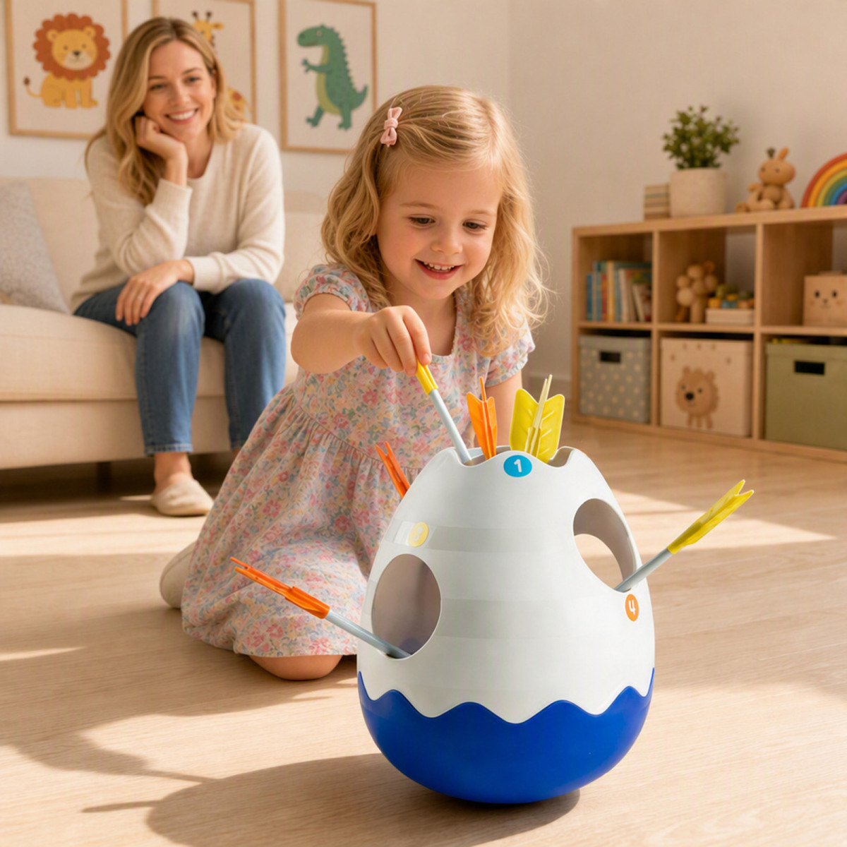 family playing BNL0016 throwing game