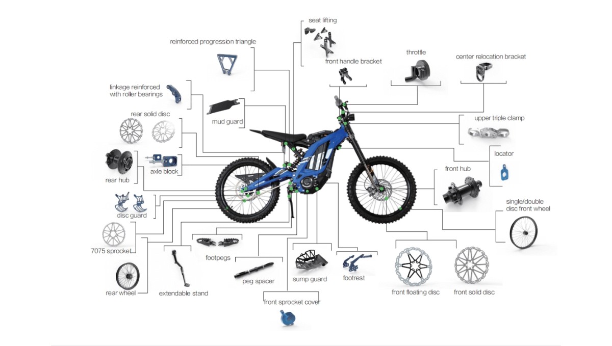 Electric Dirt Bike Rear Suspension Linkage Riser for Segway X160 X260 Sur-Ron Light Bee Talaria Sting sur-ron-parts