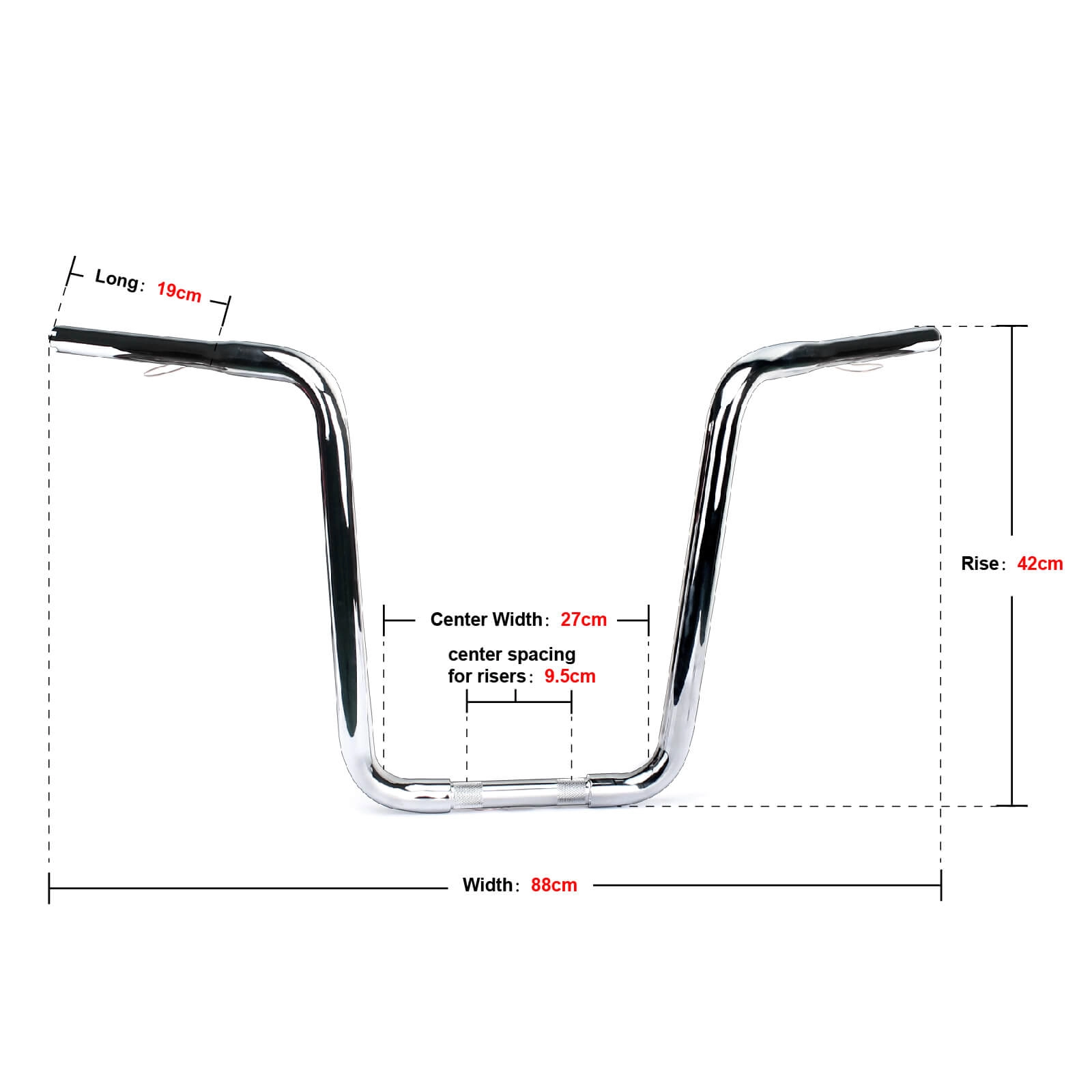 Custom motorcycle handlebar 1.25'' Ape Hangers Handlebar for Harley Davidson
