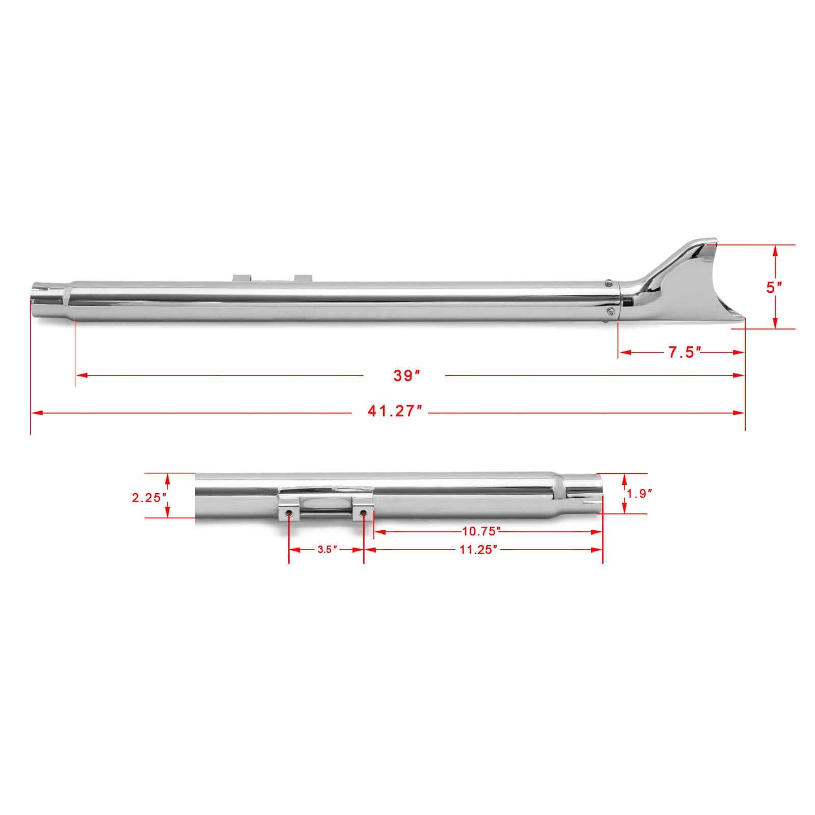 36'' Motorcycle Exhaust Muffler Pipe For Harley Davidson