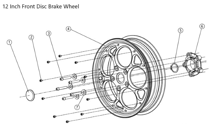 Vespa Forged Wheel Parts List