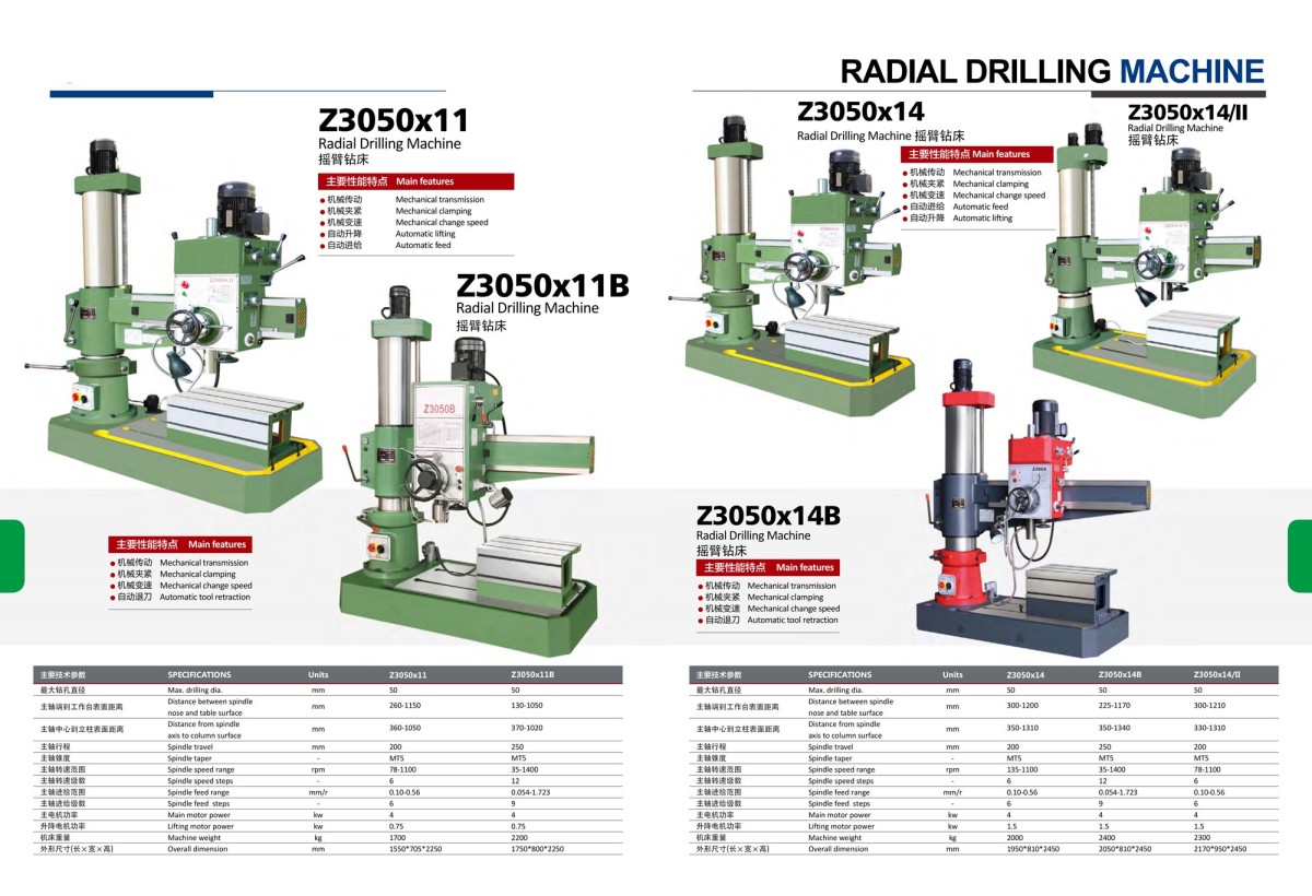 Radial drilling machine