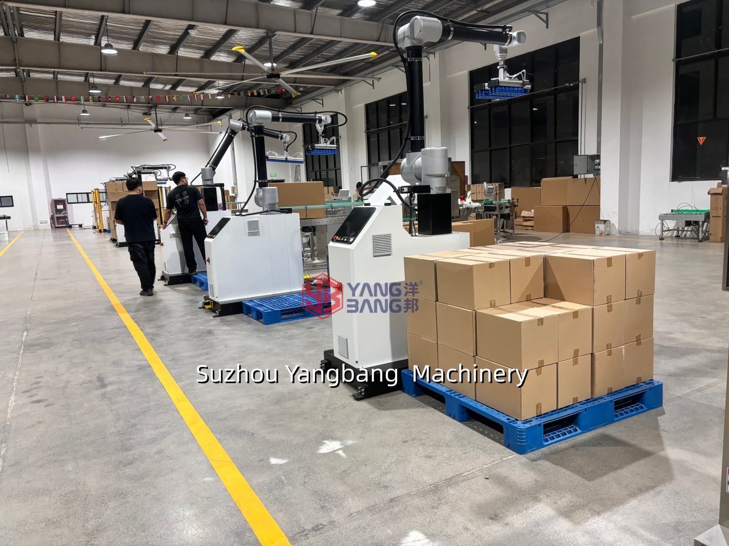 Bras préhenseur de palettiseur robotisé YB-MD35F pour bouteilles, sacs, cartons et caisses, machine de palettisation robotisée pour lignes de production