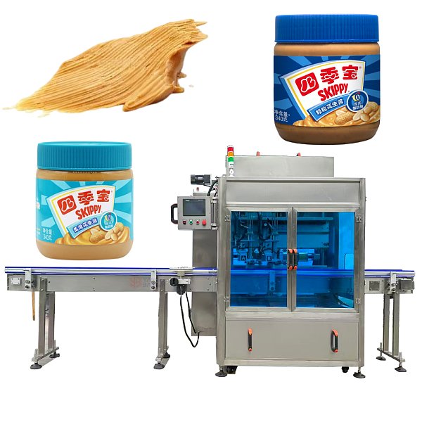 Machine de remplissage automatique de beurre de cacahuète et de pâte visqueuse à double tête suiveuse YB-G2 pour ligne de production alimentaire