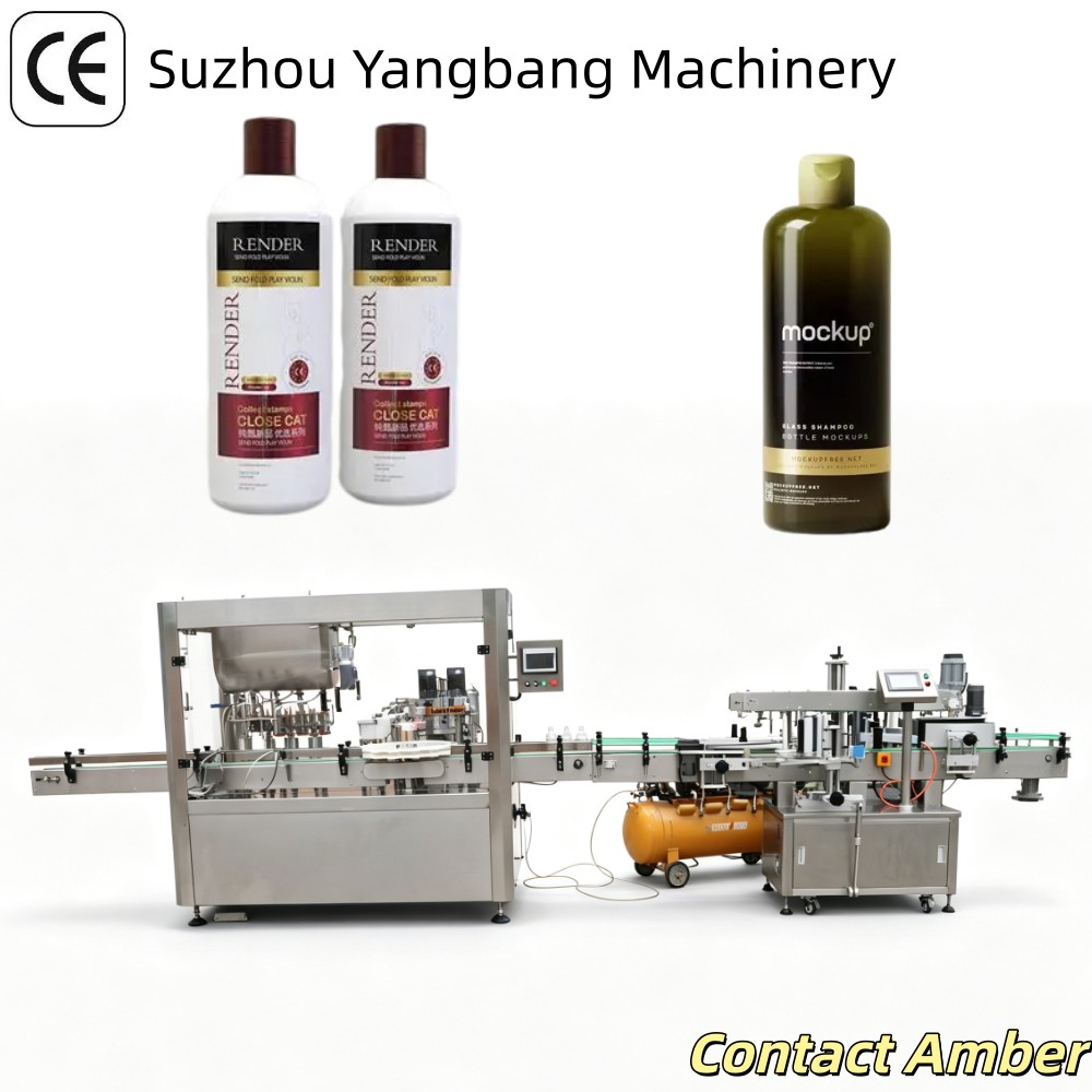 J4B-03 Máquina llenadora de champú totalmente automática, máquina llenadora y taponadora de botellas de detergente líquido para la industria cosmética y de productos de uso diario