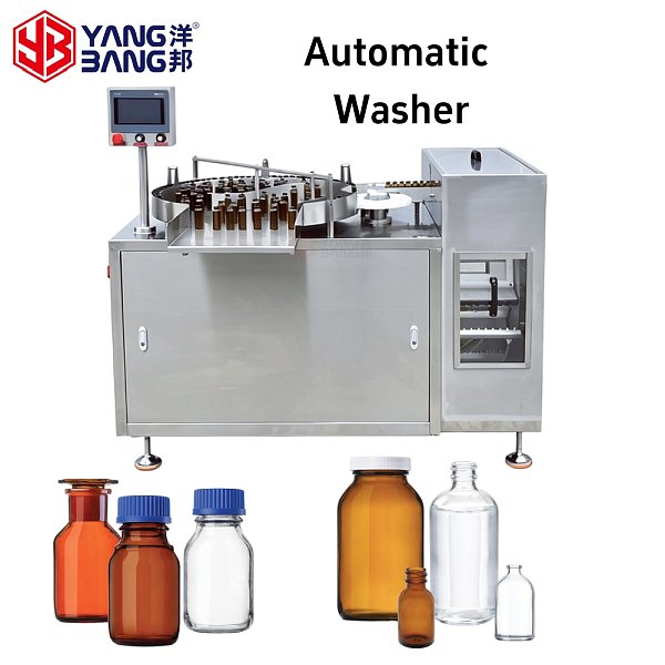 Maquinaria totalmente automática YB-ZX100 para el lavado de botellas de vidrio utilizada en producción, tamaños de botella ajustables y alto grado de limpieza