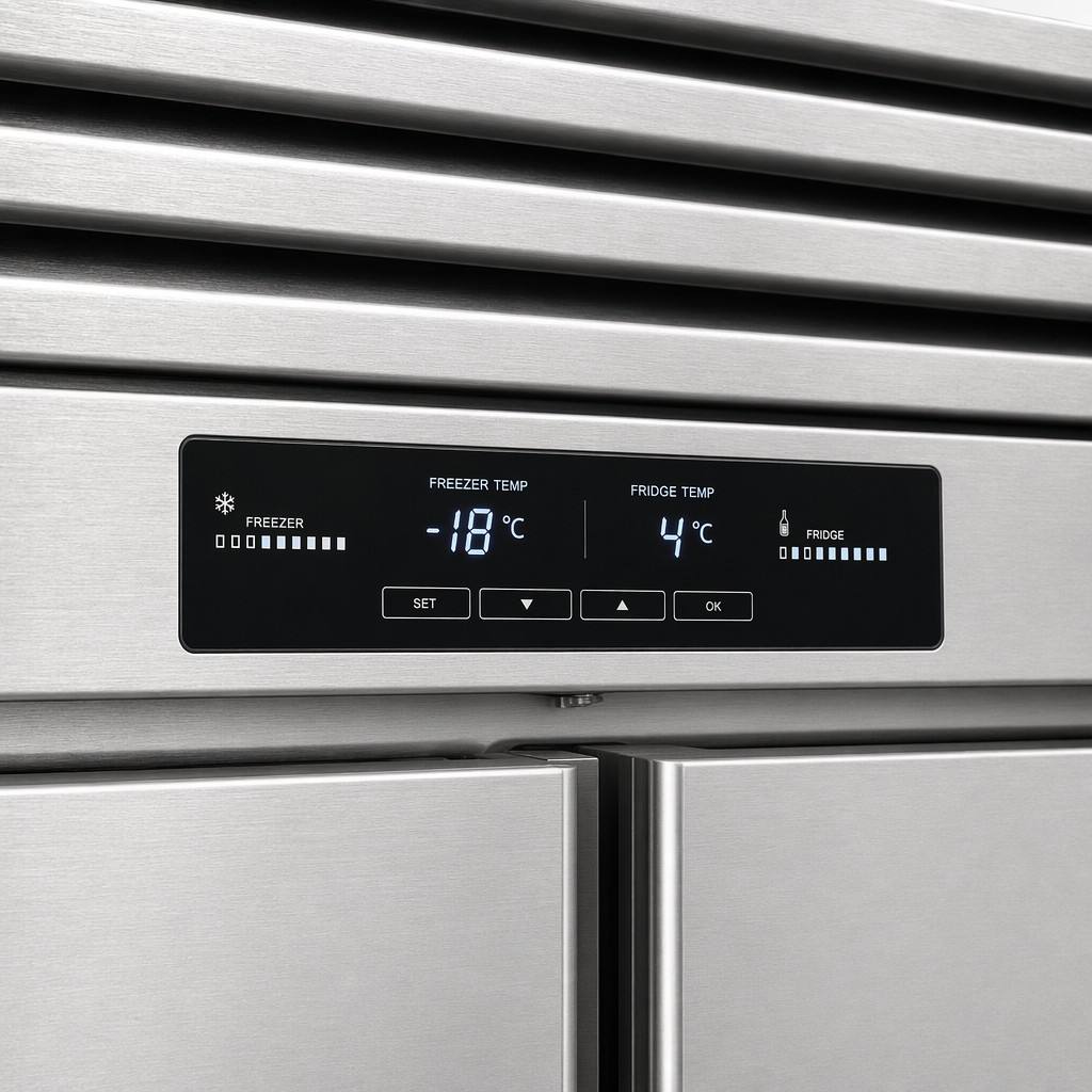 Commercial Upright Refrigerator 1/2/4/6 Door Stainless Steel Reach In Chiller Freezer Dual Temp Catering Kitchen Fridge