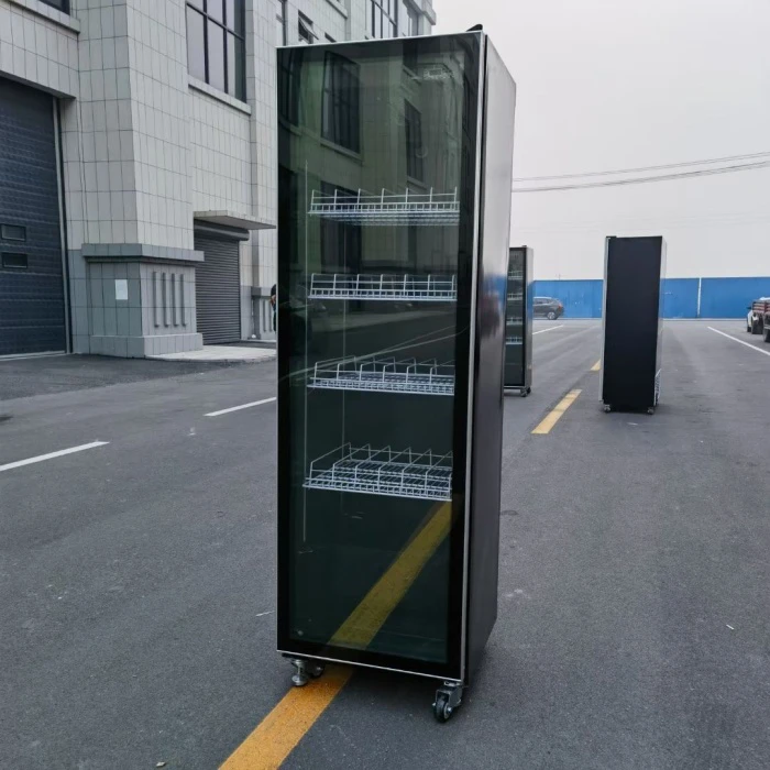 Commercial Triple Door Liquor Display Cooler, Refrigerated Wine Showcase for Bars