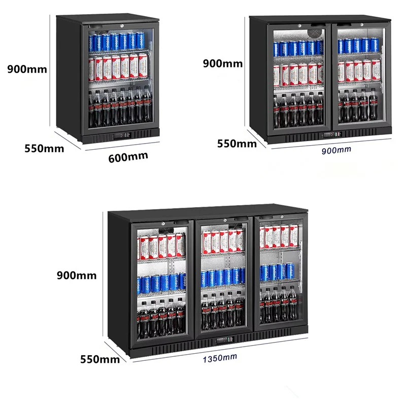 吧台柜09 Small Beer & Beverage Display Cooler with Digital Temperature Display, Back Bar Chiller Cocktail Station Refrigerator