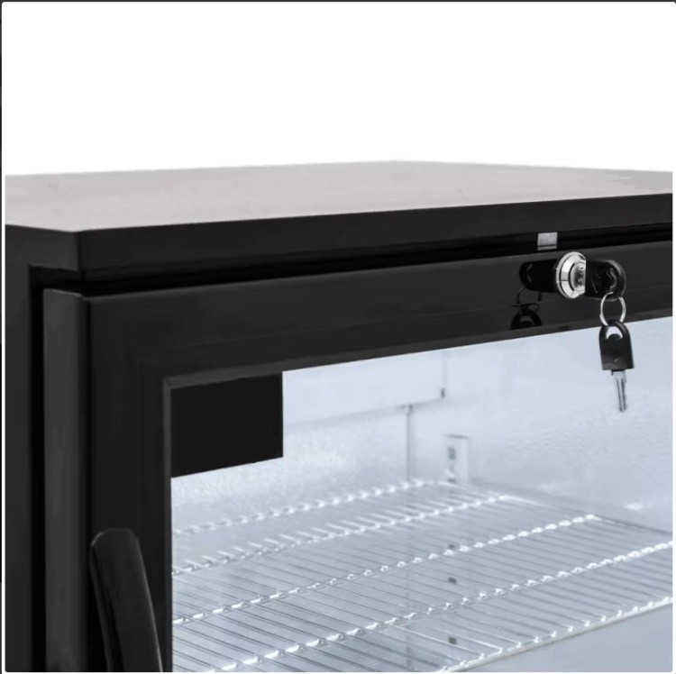 001_副本 Small Beer & Beverage Display Cooler with Digital Temperature Display, Back Bar Chiller Cocktail Station Refrigerator