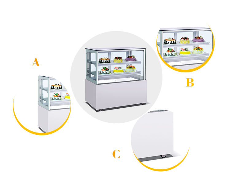 Mini Countertop Curved Cake Showcase Small Desktop Dessert Display Refrigerator