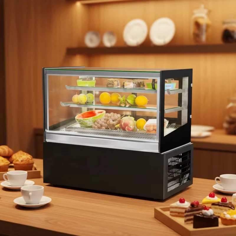 Mini Countertop Curved Cake Showcase Small Desktop Dessert Display Refrigerator