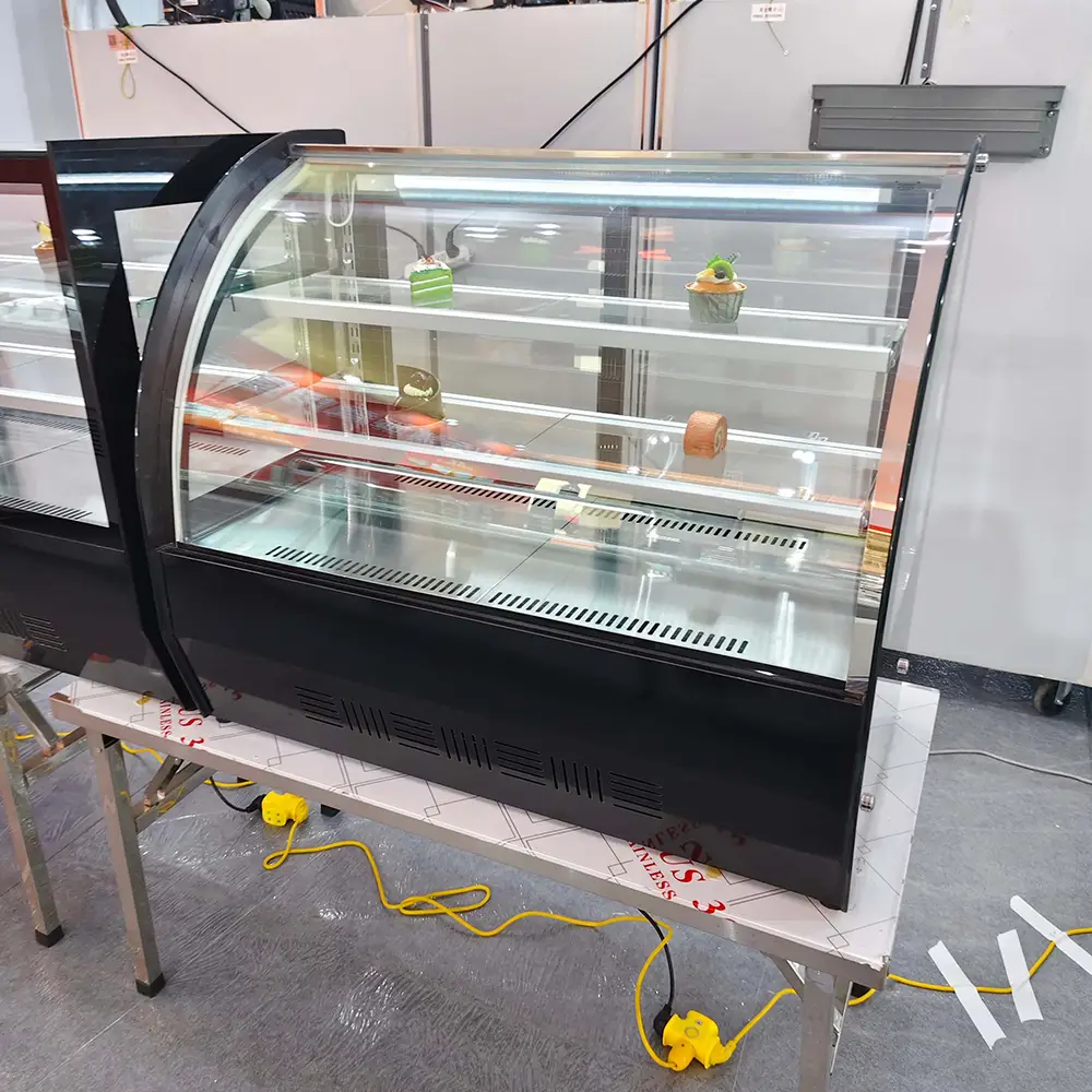 Mini Countertop Curved Cake Showcase Small Desktop Dessert Display Refrigerator