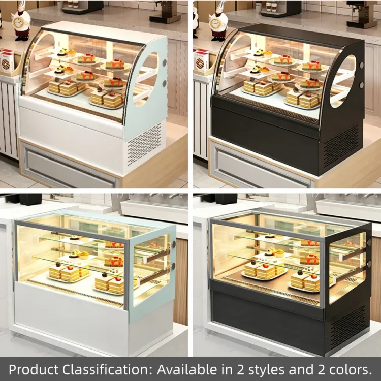 Mini Countertop Curved Cake Showcase Small Desktop Dessert Display Refrigerator