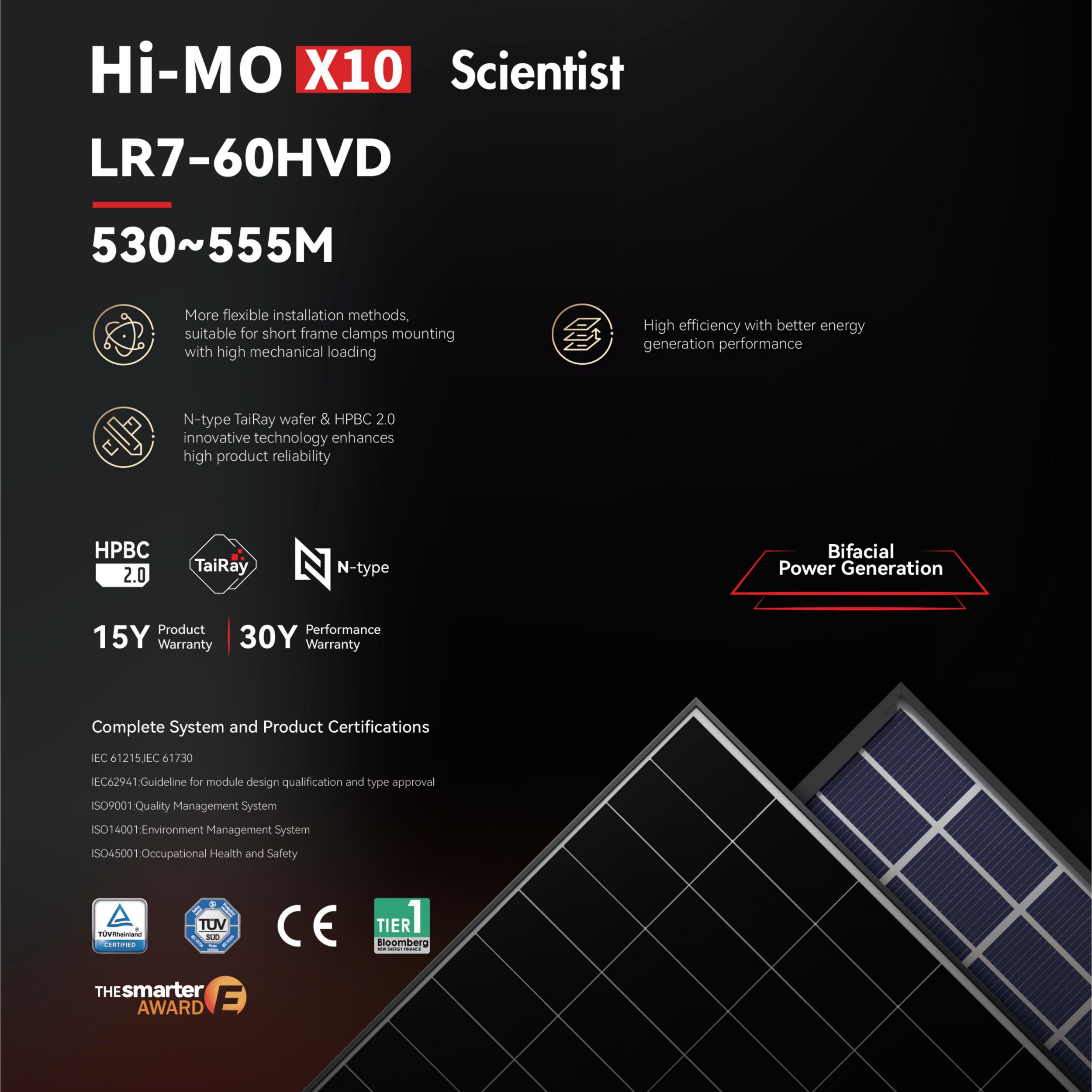 Hi-MO X10 Scientist LR7-60HVD 530~555M