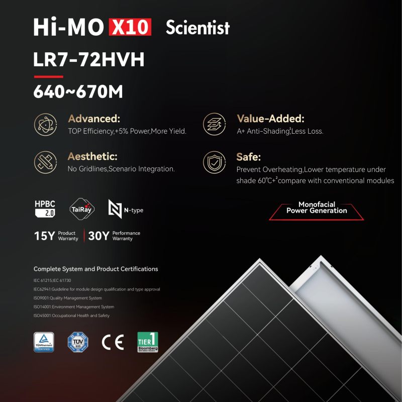 Hi-MO X10 Scientist LR7-72HVH 640~670M