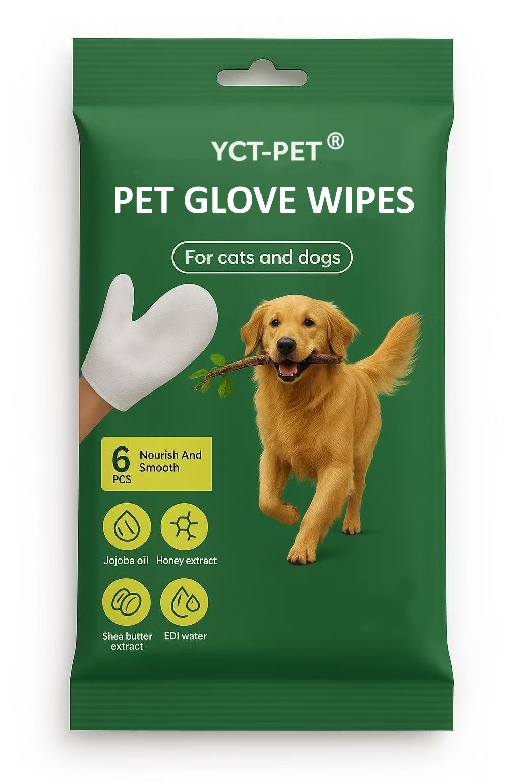 Pet glove wipes | Single-fingered Pet glove wipes | Single-fingered