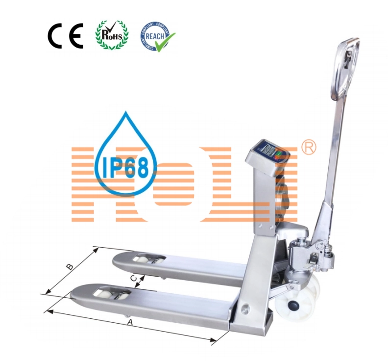 HPS-SS-IP68 HOLI Báscula para transpaleta IP68 HPS-SS-IP68 HOLI Báscula para transpaleta IP68