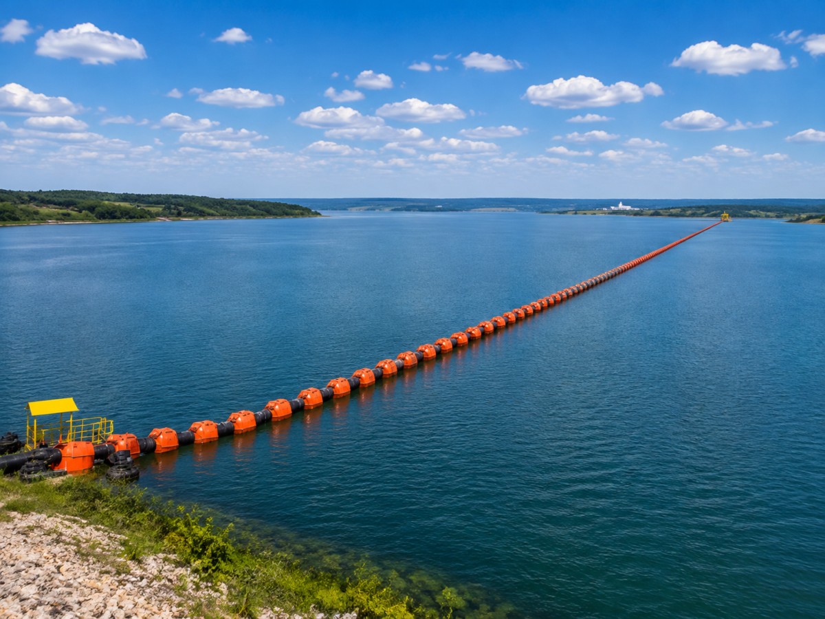 Floating products support HDPE dredging pipelines in river, port and waterway construction.