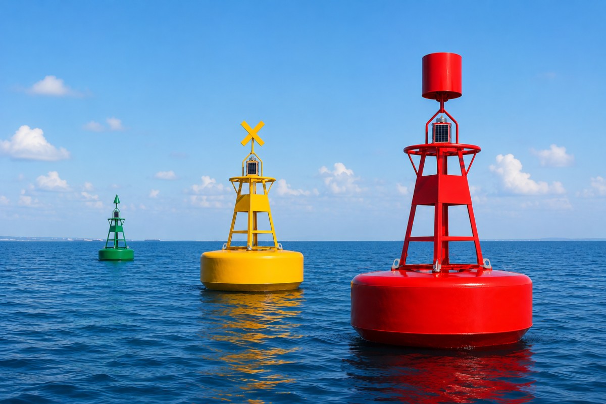 Pipe floats and buoy products help maintain stable flotation in marine project environments.