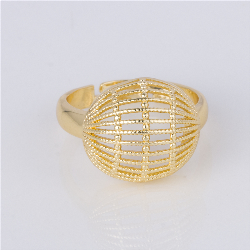 Gold Color Floral Dome Ring - Cutout Flower Filigree Adjustable Cocktail Ring Gold Color Floral Dome Ring - Cutout Flower Filigree Adjustable Cocktail Ring