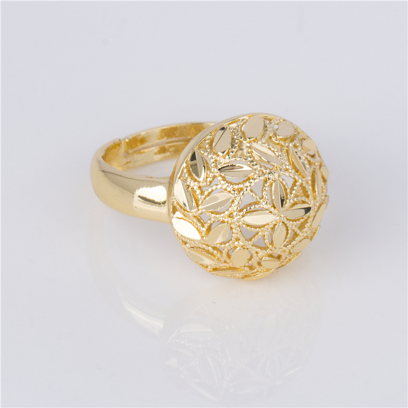 Gold Color Ladder Dome Ring - Vertical Stripe Openwork Adjustable Ring Gold Color Ladder Dome Ring - Vertical Stripe Openwork Adjustable Ring