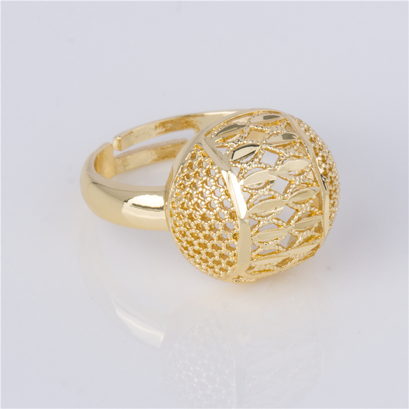 Gold Color Mandala Coin Ring - Ethnic Filigree Dome Adjustable Ring Gold Color Mandala Coin Ring - Ethnic Filigree Dome Adjustable Ring
