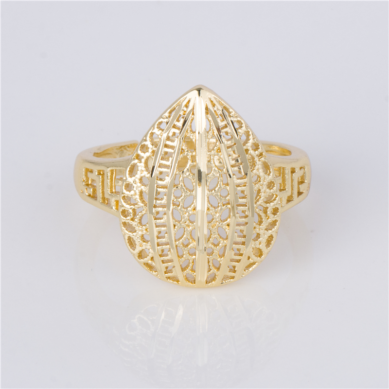 Gold Color Medallion Dome Ring - Geometric Round Adjustable Ring Gold Color Medallion Dome Ring - Geometric Round Adjustable Ring