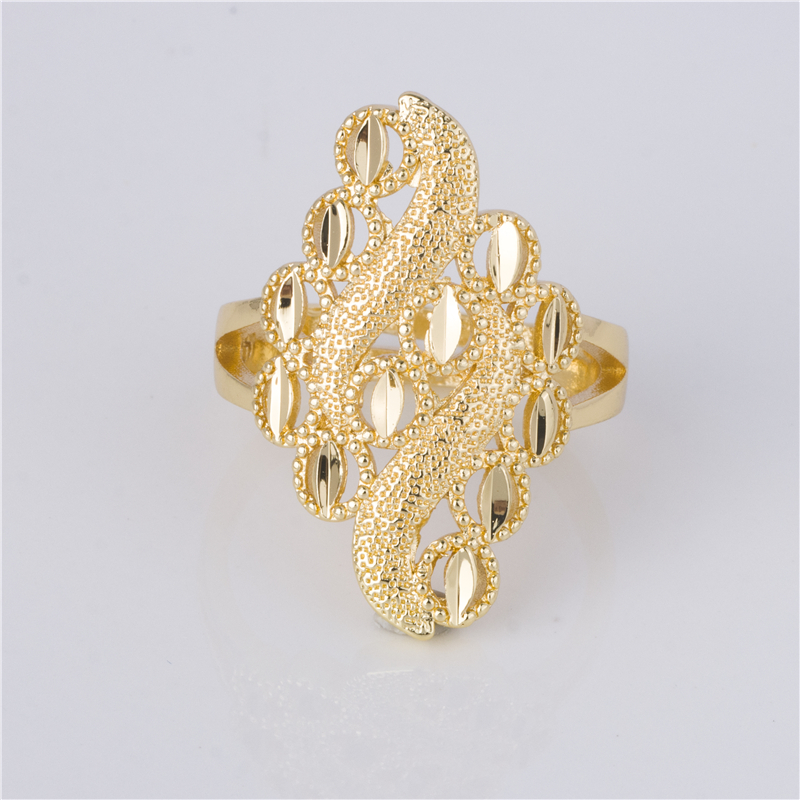 Gold Color Leaf Cluster Ring - Laurel Design Adjustable Nature Ring Gold Color Leaf Cluster Ring - Laurel Design Adjustable Nature Ring