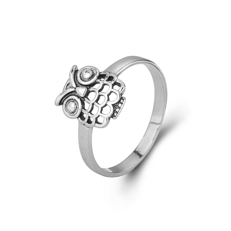 925 Sterling Silver Owl Ring - Cute Bird Statement Ring, Animal Lover Jewelry Gift for Women 925 Sterling Silver Owl Ring - Cute Bird Statement Ring, Animal Lover Jewelry Gift for Women