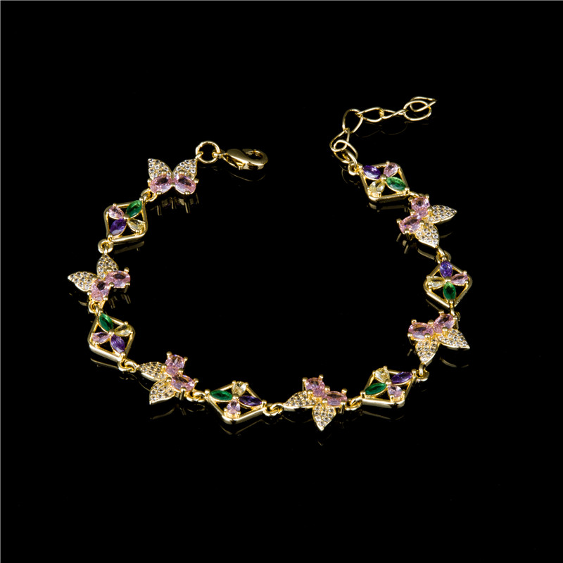 Gold-Plated Bead & Crystal Bracelet - Pastel Round Stones on Beaded Chain, Daily Sparkle for Women Gold-Plated Bead & Crystal Bracelet - Pastel Round Stones on Beaded Chain, Daily Sparkle for Women