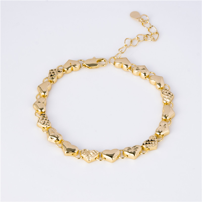 Gold-Plated XOXO Chain Bracelet - Textured Hugs & Kisses Links, Chic Everyday Jewelry for Women