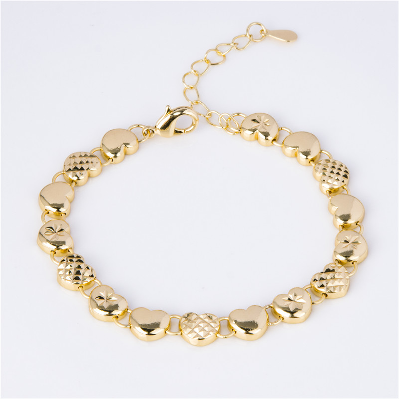 Gold-Plated XOXO Chain Bracelet - Textured Hugs & Kisses Links, Chic Everyday Jewelry for Women