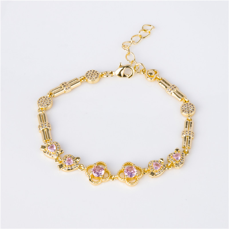 Gold-Plated Ball Bead Bracelet - Polished Bead Chain with Crystal Stations, Smooth Classic for Women Gold-Plated Ball Bead Bracelet - Polished Bead Chain with Crystal Stations, Smooth Classic for Women