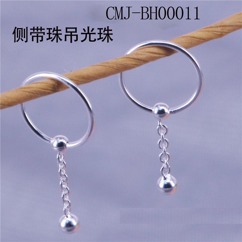 Side Bead Dangle Nose Hoop - Copper Nose Ring with Hanging Bead Charm for Women Side Bead Dangle Nose Hoop - Copper Nose Ring with Hanging Bead Charm for Women