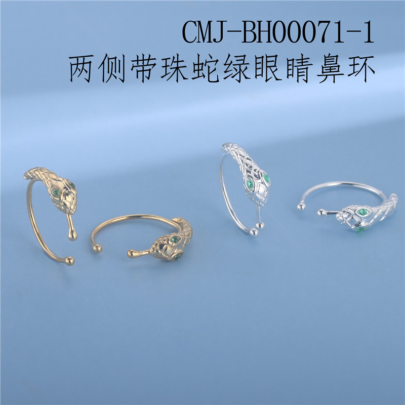 Evil Eye Nose Hoop - CZ Eye Copper Nose Ring for Protection Style for Women, Multi-Style Evil Eye Nose Hoop - CZ Eye Copper Nose Ring for Protection Style for Women, Multi-Style