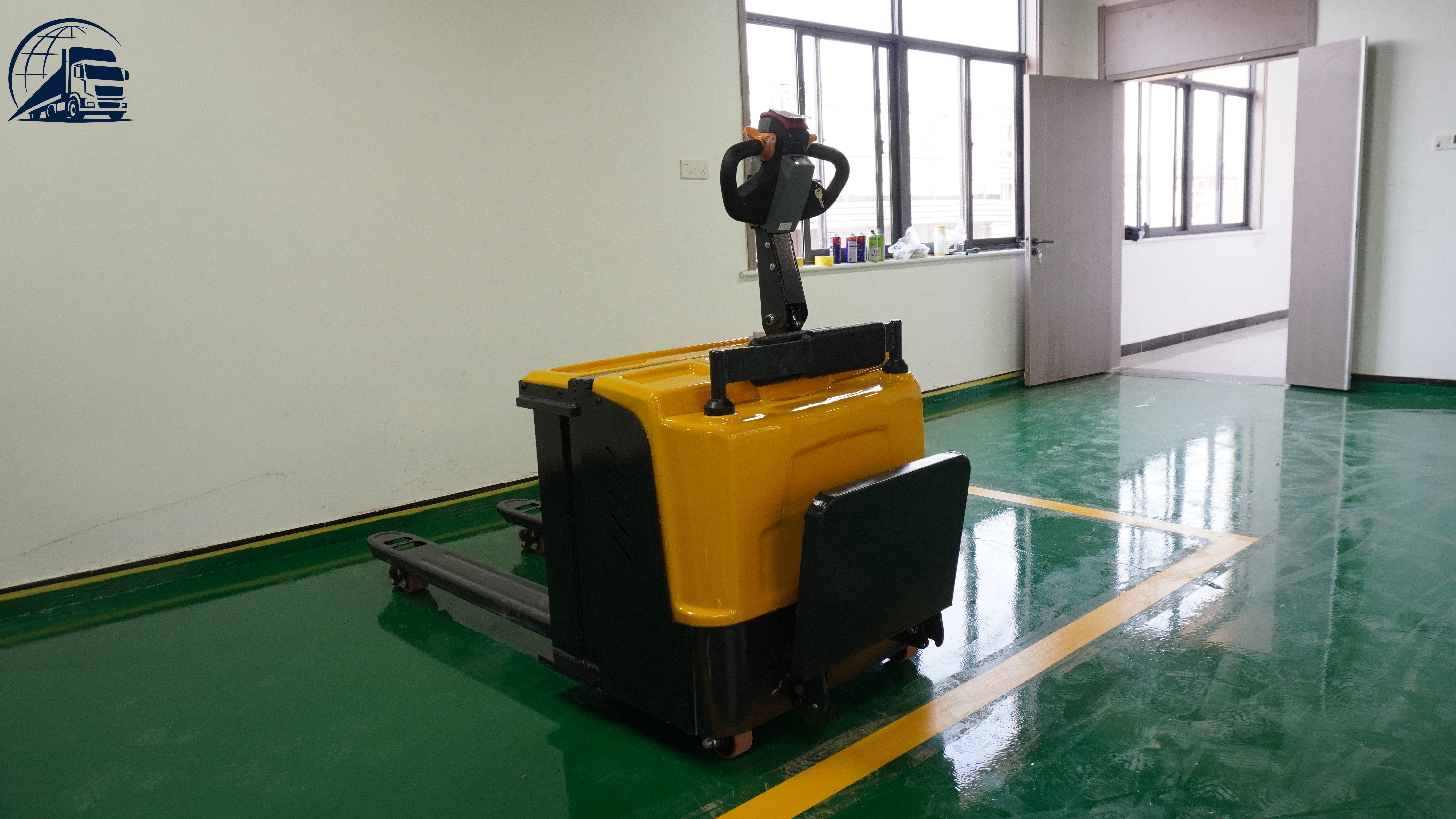 CDD0235 Apilador Eléctrico de Plataforma de 2 Toneladas y 3,5 m, Apilador de Palés con Conducción a Bordo