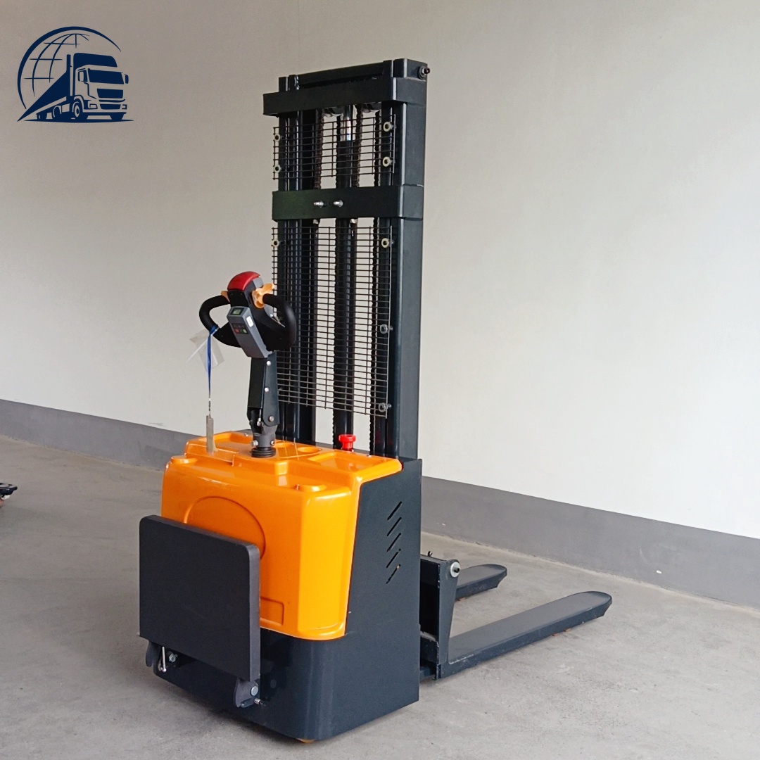 CDD1516 Apilador eléctrico de conducción de pie de 1.5 toneladas y 1.6 m, apilador de palés con conductor a bordo